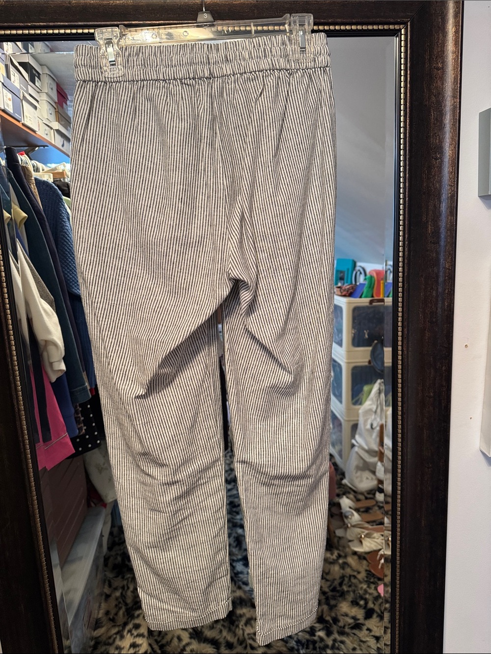 Striped Drawstring Pants - Picture 2 of 3
